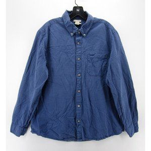 Carbon 2 Cobalt Shirt Large Button Up Polka Dots Pocket Preppy Lined